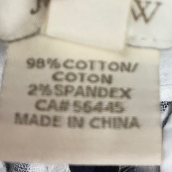 J. Crew White & Navy Blue Tiki Print Shorts - Picture 6 of 7